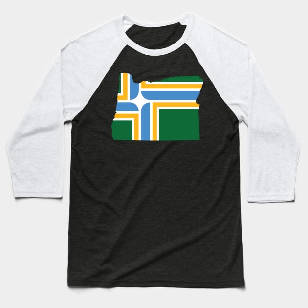 Portland Flag Baseball T-Shirt by Your City Gear